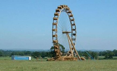 Hay bale ferris wheel