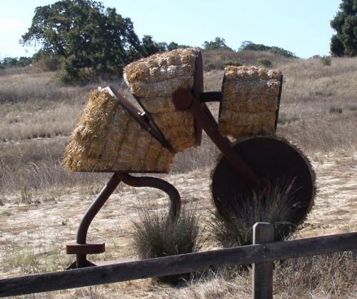 Hay bale working