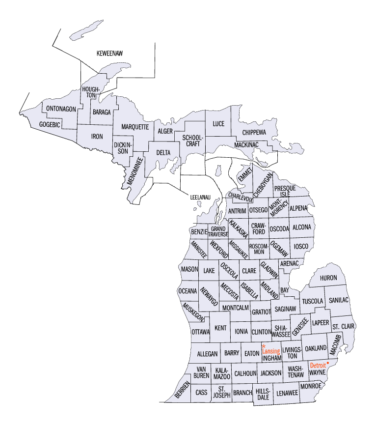 How many counties are in Michigan?