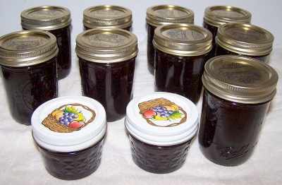 Blueberry jam, canned blueberries, blueberry pie filling