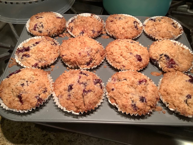 Blueberry muffins, done!