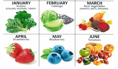 Georgia crop calendar Jan to June