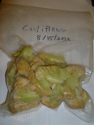 cauliflower sealed