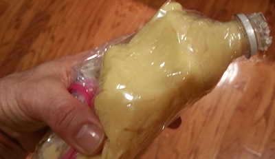 dough in piping bag