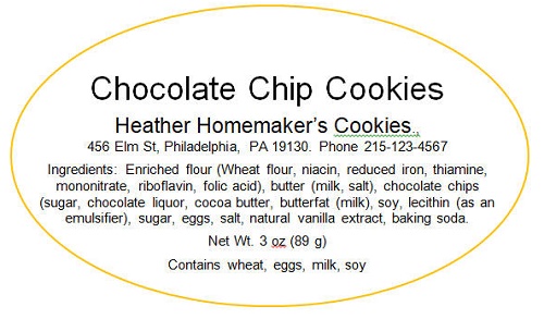 Pennsylvania Limited Food Establishment label
