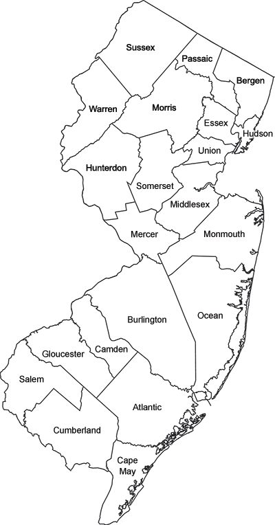 Map of New Jersey