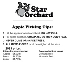 Star Orchard - apples, pears, Honey from hives on the farm