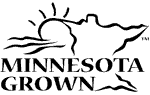 Black and white Minnesota Grown logo