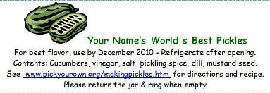 pickle label example