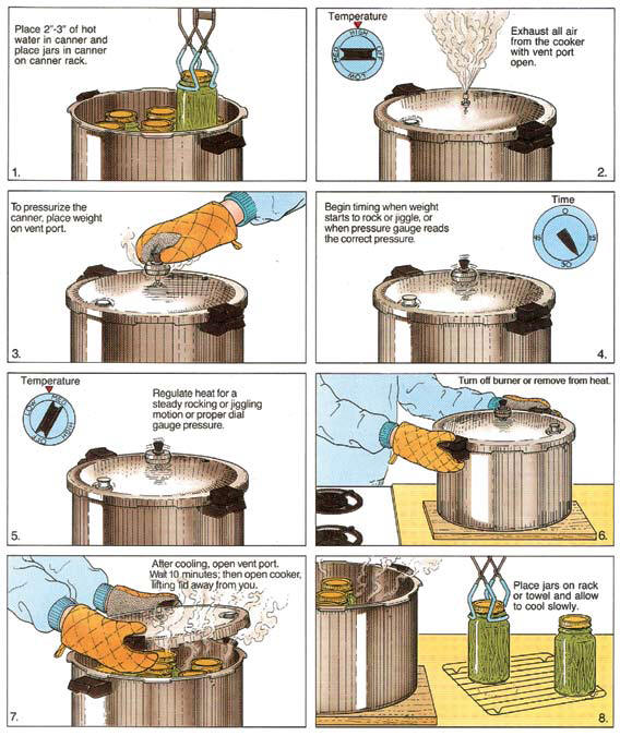 Home Pressure Canning Foods: Easy, Step by Step, Illustrated Instructions  for Using Pressure Canners