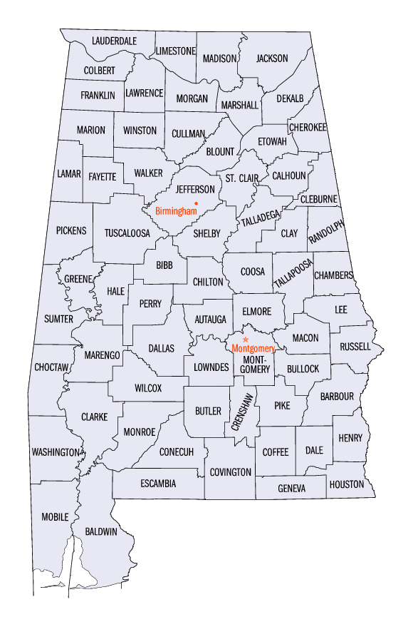 AL County Map