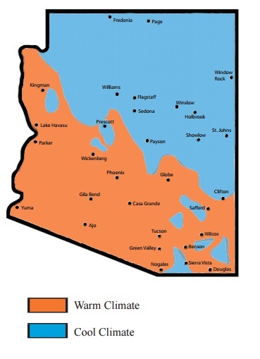 Arizona Harvest map