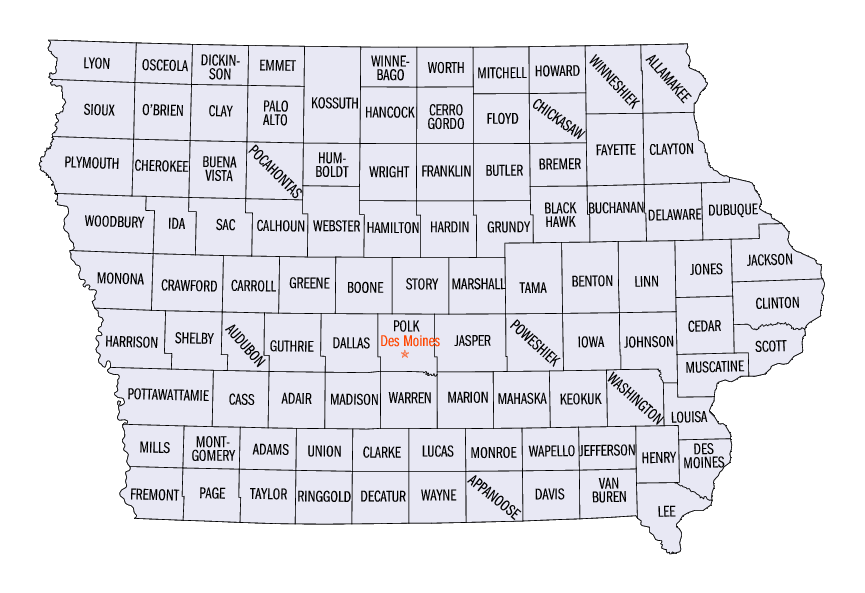 IA County Map