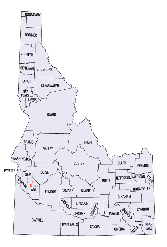 ID County Map