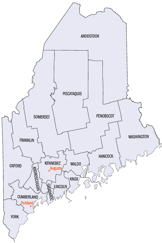 ME County Map