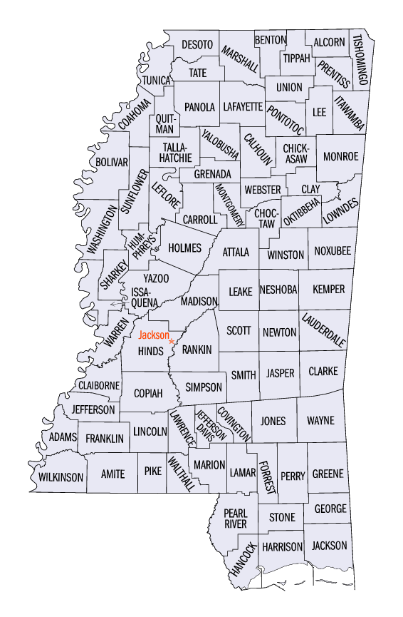 MS County Map