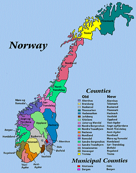 Norway County Map