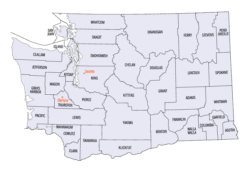 WA County Map