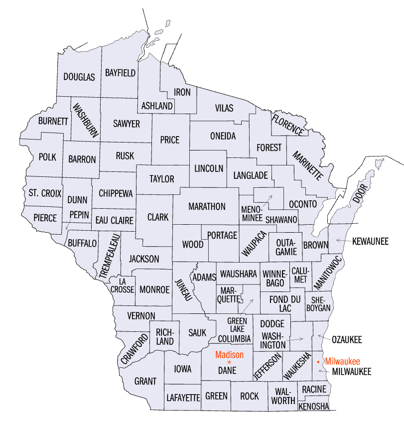 WI County Map