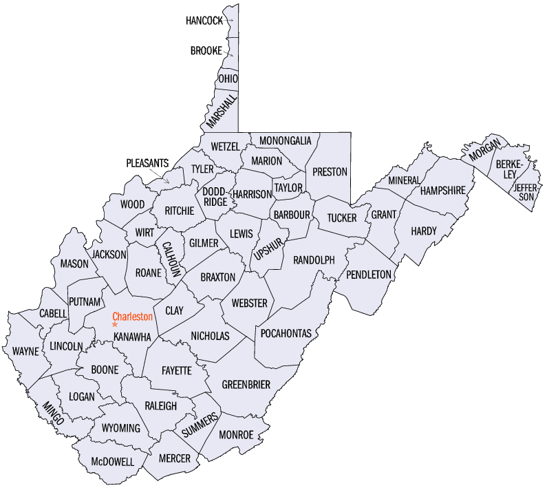 WV County Map