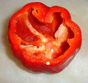 pepper sliced in half