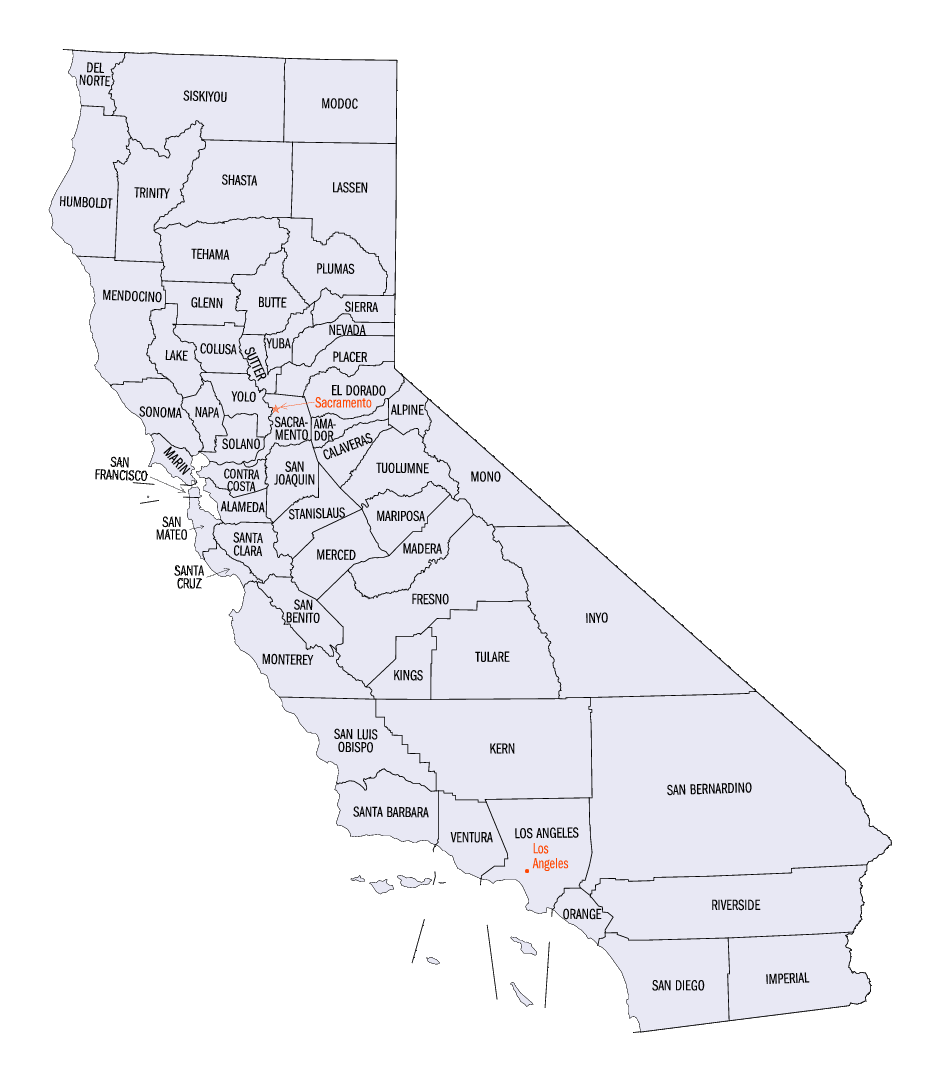 CA County Map