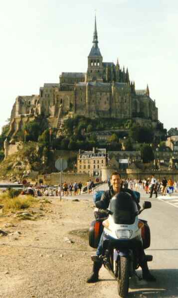 Blake on his bike in France