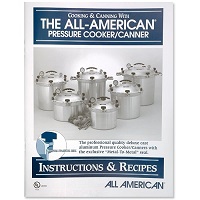 All American pressure cooker instruction and recipe book