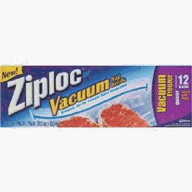 Ziploc Vacuum Pump Refill Bags, Quart Size, 12 Count