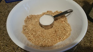 graham cracker crumbs and sugar