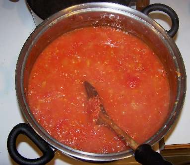 Cooking tomato puree