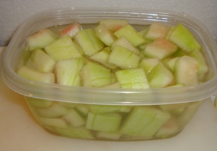 watermeloncut rind in brine